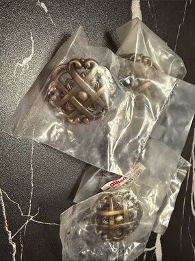Decorative Vintage Brass Cabinet Knob - Bronze Finish Set of 4